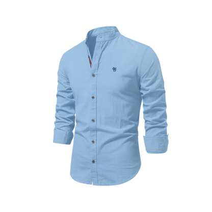 Gustav | Mænd Langærmet Skjorte Button-down Moderne Pasform