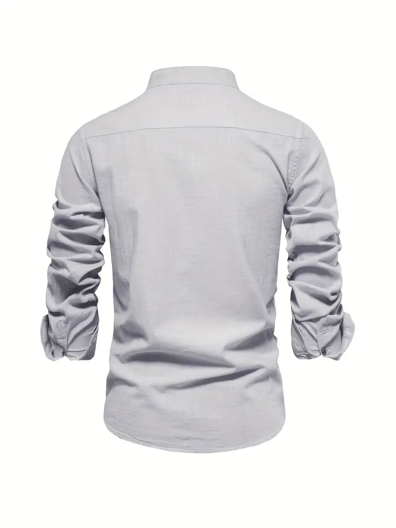Gustav | Mænd Langærmet Skjorte Button-down Moderne Pasform