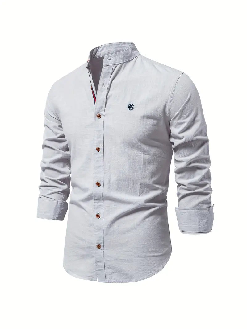 Gustav | Mænd Langærmet Skjorte Button-down Moderne Pasform