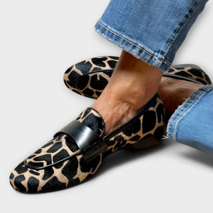 Lærke | Kvinder Loafers Dyreprint Struktureret Silhuet