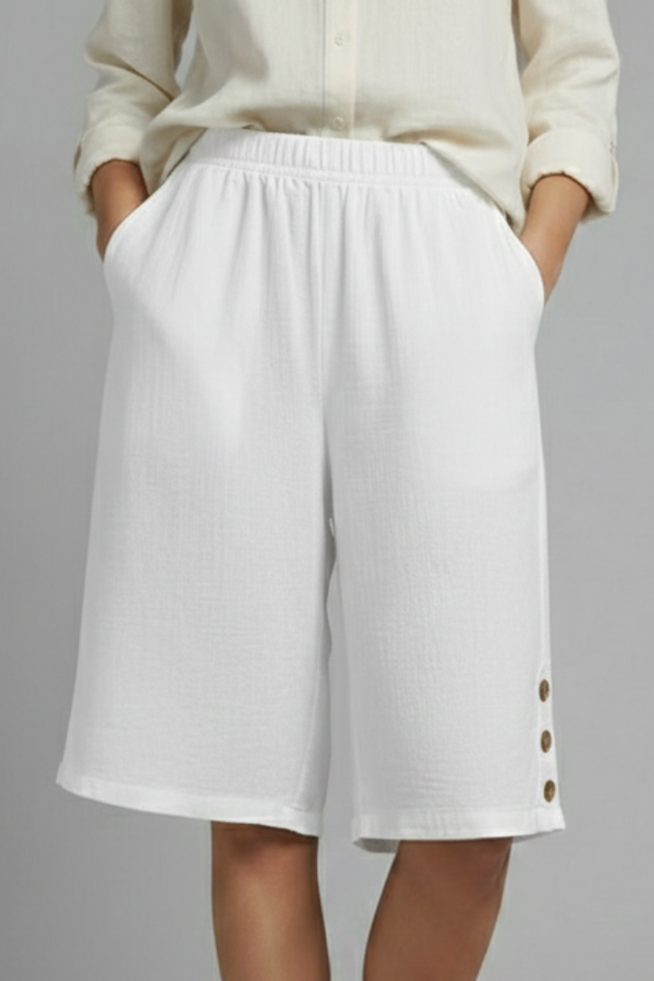 Liva | Dame Shorts Elastisk Talje Vide Ben