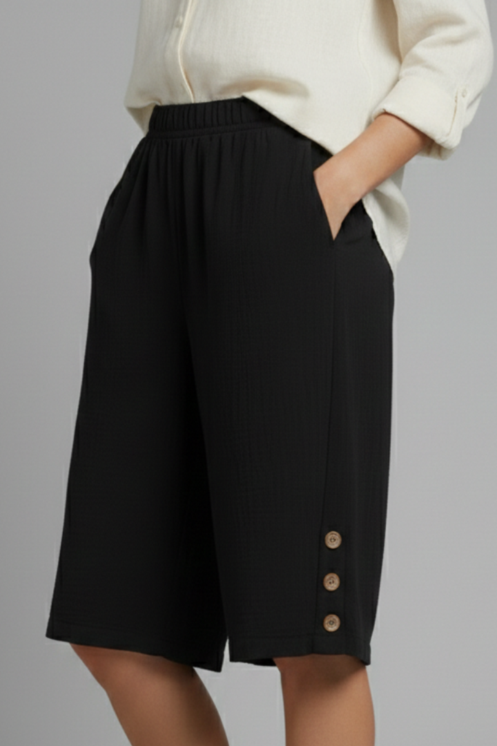 Liva | Dame Shorts Elastisk Talje Vide Ben