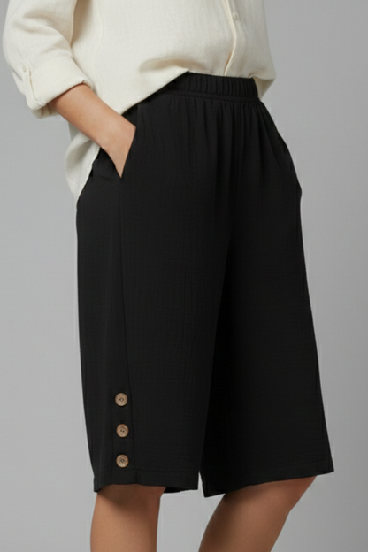 Liva | Dame Shorts Elastisk Talje Vide Ben