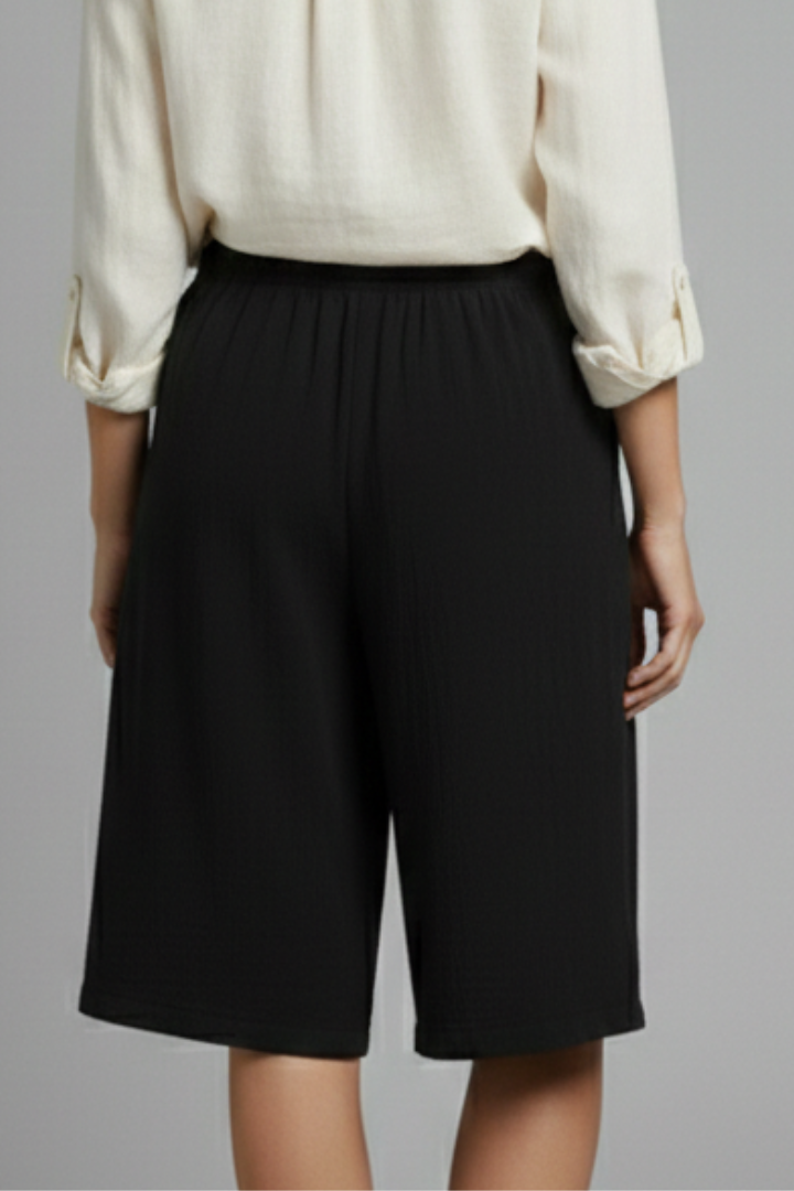 Liva | Dame Shorts Elastisk Talje Vide Ben