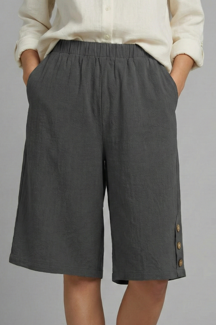 Liva | Dame Shorts Elastisk Talje Vide Ben