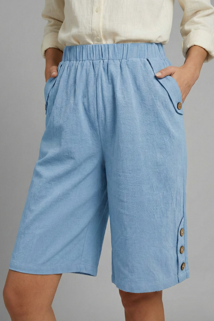 Liva | Dame Shorts Elastisk Talje Vide Ben