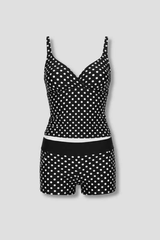 Liva | Dame Tankini-sæt Polka-Dots Komfortable Shorts