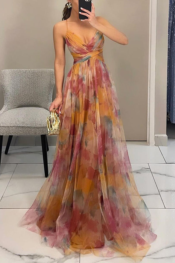 Maja | Dame Blomster Maxikjole Flydende Silhouet Elegant Feminin
