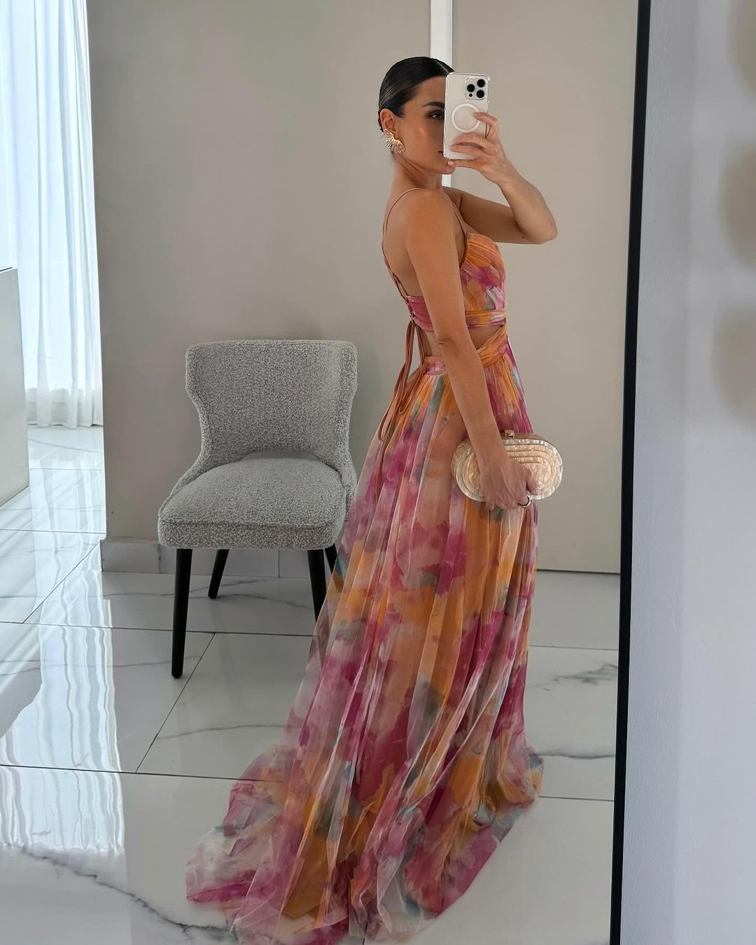 Maja | Dame Blomster Maxikjole Flydende Silhouet Elegant Feminin