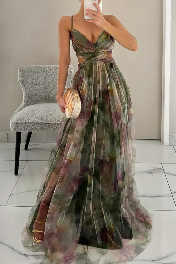 Maja | Dame Blomster Maxikjole Flydende Silhouet Elegant Feminin