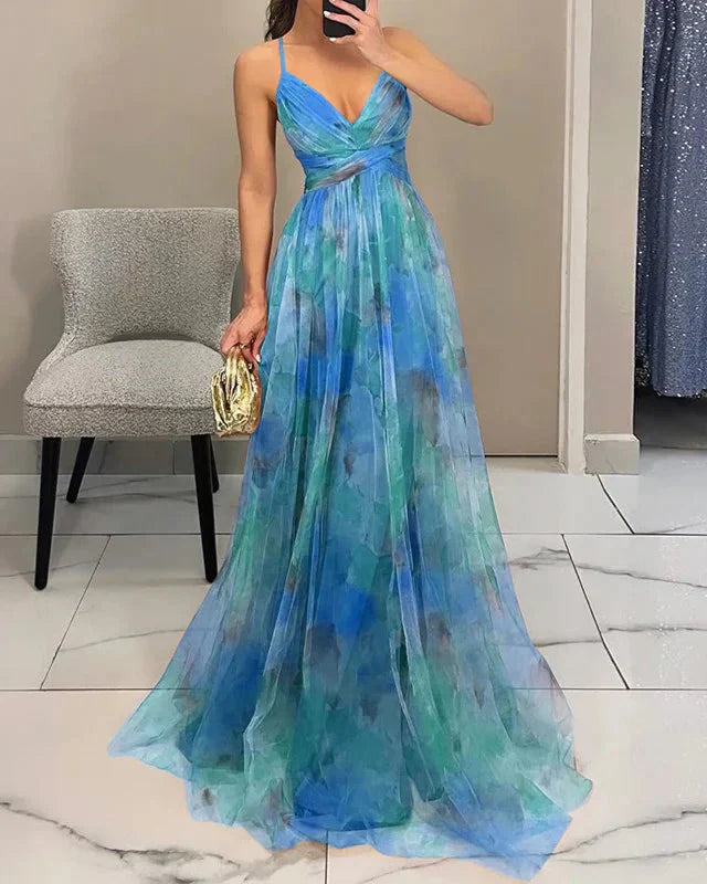 Maja | Dame Blomster Maxikjole Flydende Silhouet Elegant Feminin