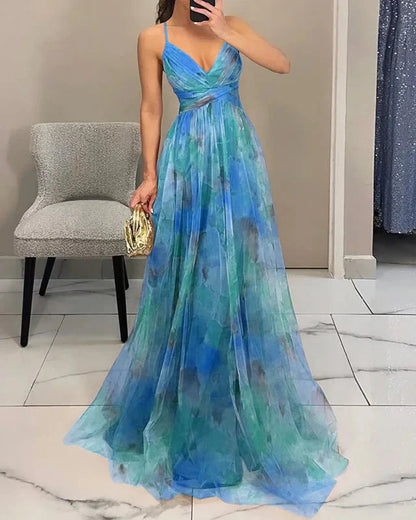 Maja | Dame Blomster Maxikjole Flydende Silhouet Elegant Feminin