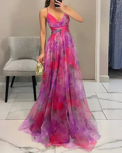 Maja | Dame Blomster Maxikjole Flydende Silhouet Elegant Feminin