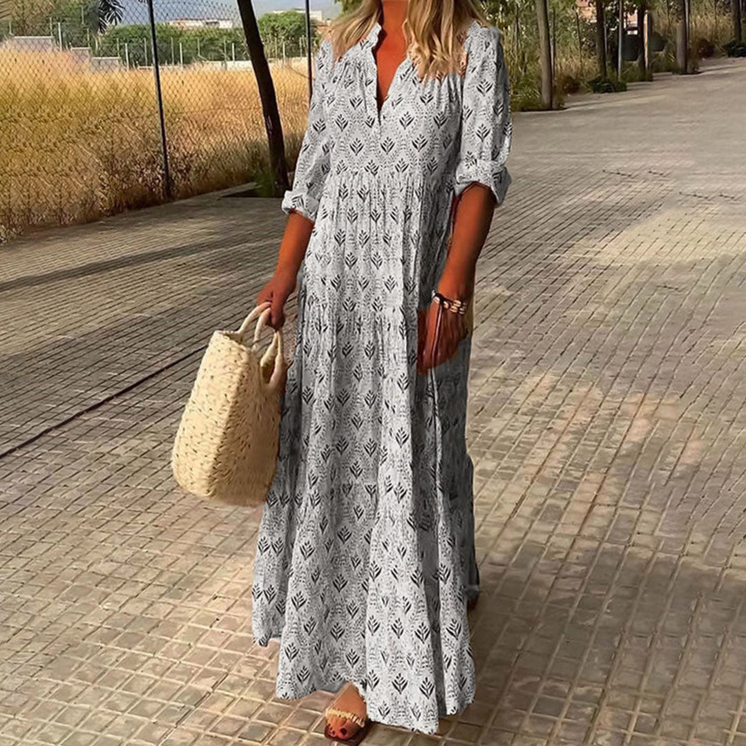 Malou | Kvinder Boho Kjole Lange Ærmer Luftigt Desig