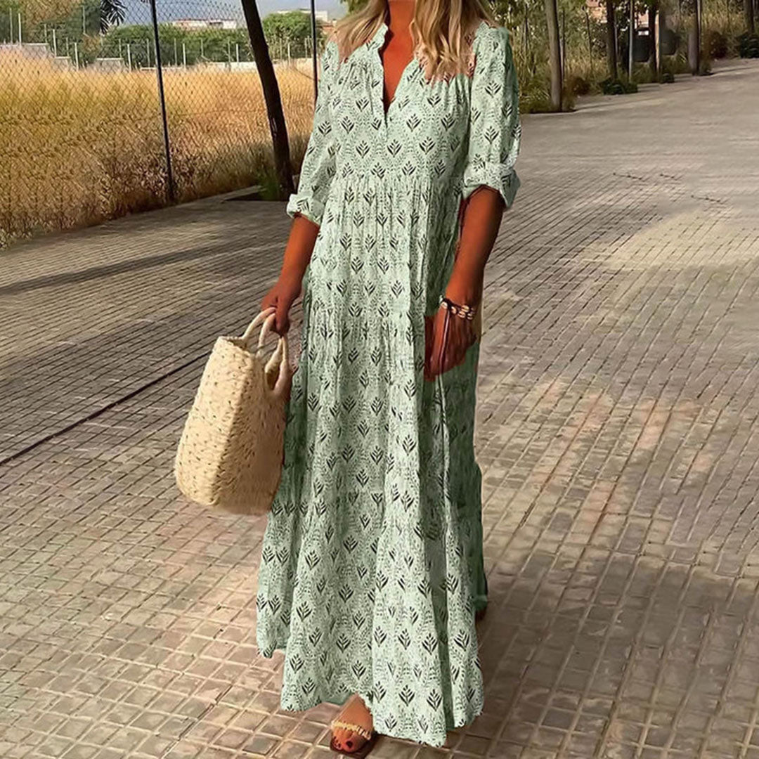 Malou | Kvinder Boho Kjole Lange Ærmer Luftigt Desig