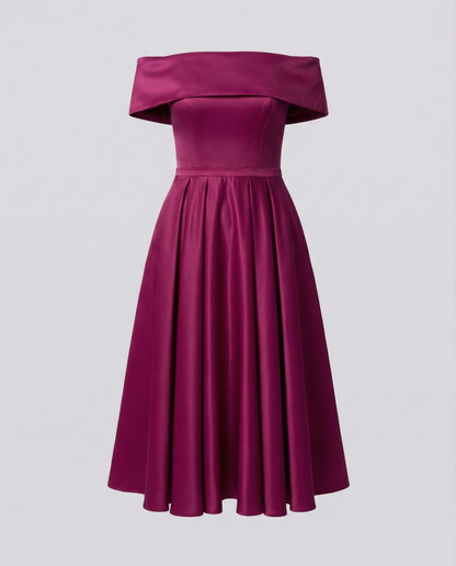 Rivelle | Elegante Dame Mini Gallakjole med Satin-finish