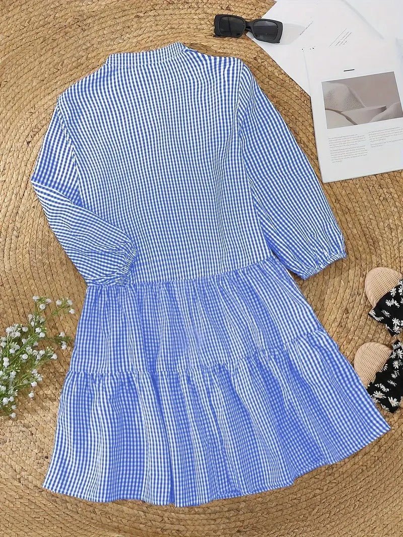 Rosie | Charmerende Kvinder Gingham Mini Kjole