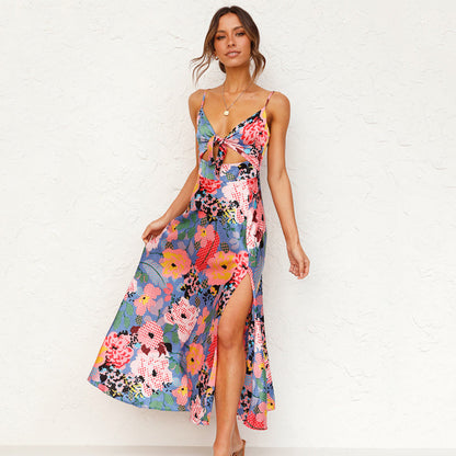 Sia | Kvinde Bryllupsgæst Kjole Blomstret Maxi Sommer Design