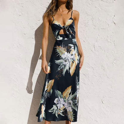 Sia | Kvinde Bryllupsgæst Kjole Blomstret Maxi Sommer Design