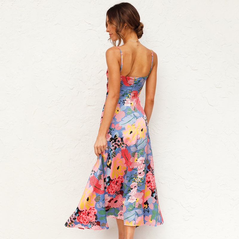 Sia | Kvinde Bryllupsgæst Kjole Blomstret Maxi Sommer Design