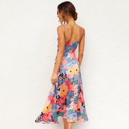 Sia | Kvinde Bryllupsgæst Kjole Blomstret Maxi Sommer Design
