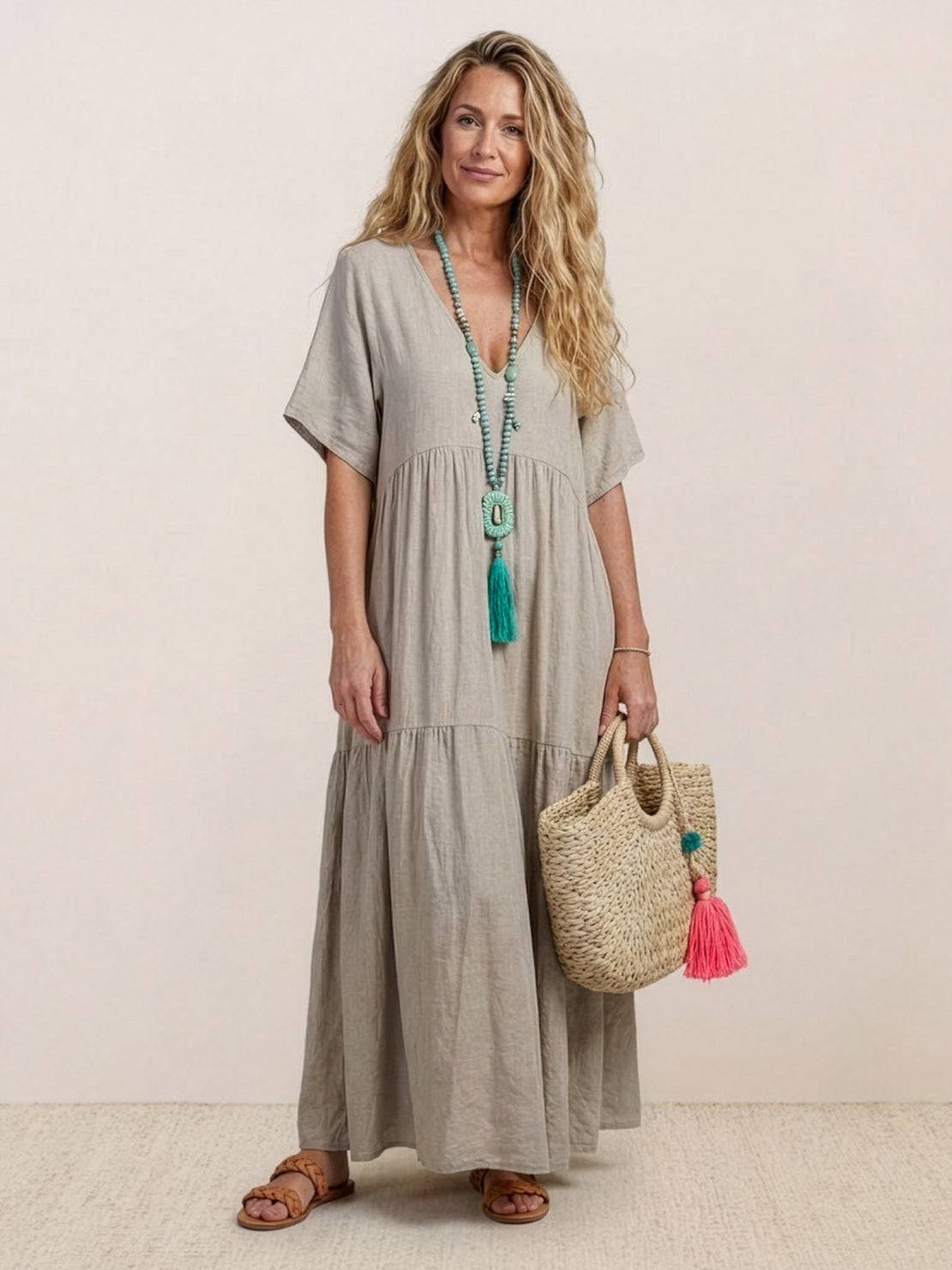Sienna | Afslappede Kvinder Boheme Maxi Kjole