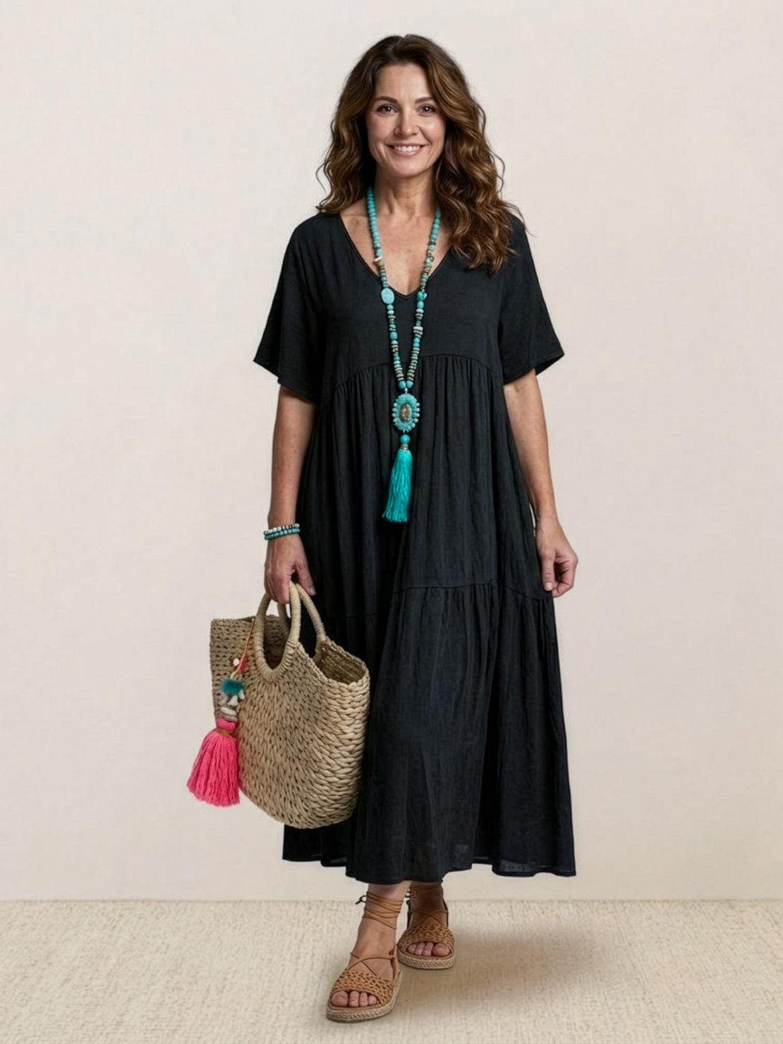 Sienna | Afslappede Kvinder Boheme Maxi Kjole