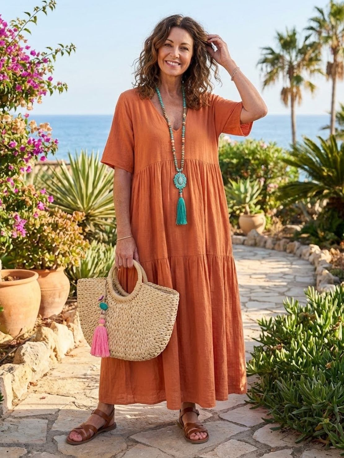 Sienna | Afslappede Kvinder Boheme Maxi Kjole