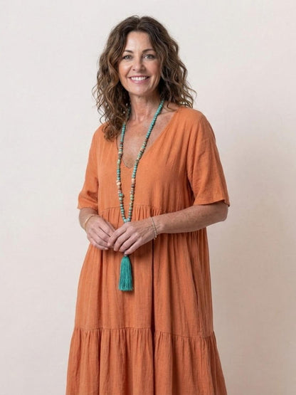 Sienna | Afslappede Kvinder Boheme Maxi Kjole