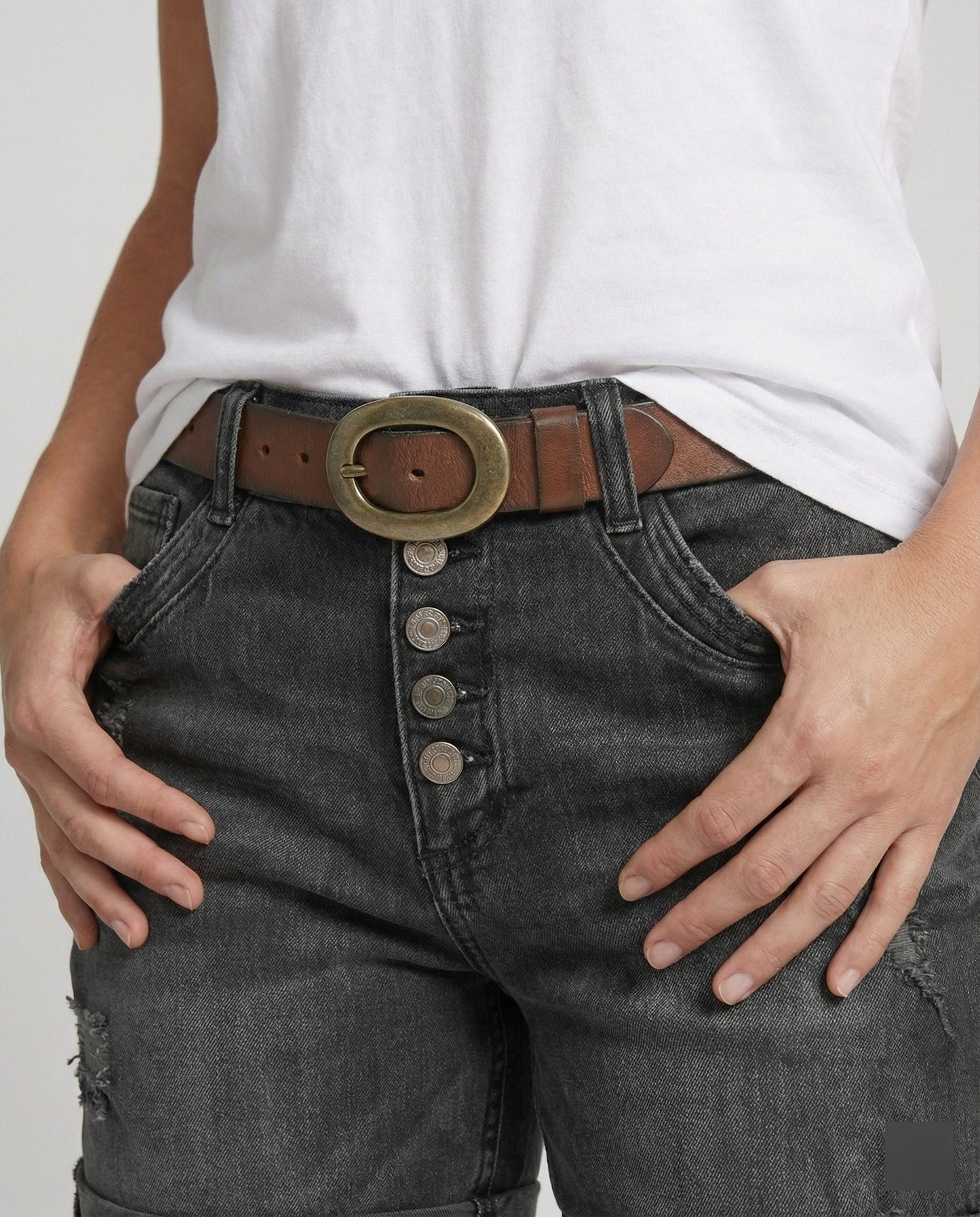 Sif | Dame Denim Shorts Ripped Design Afslappet Pasform
