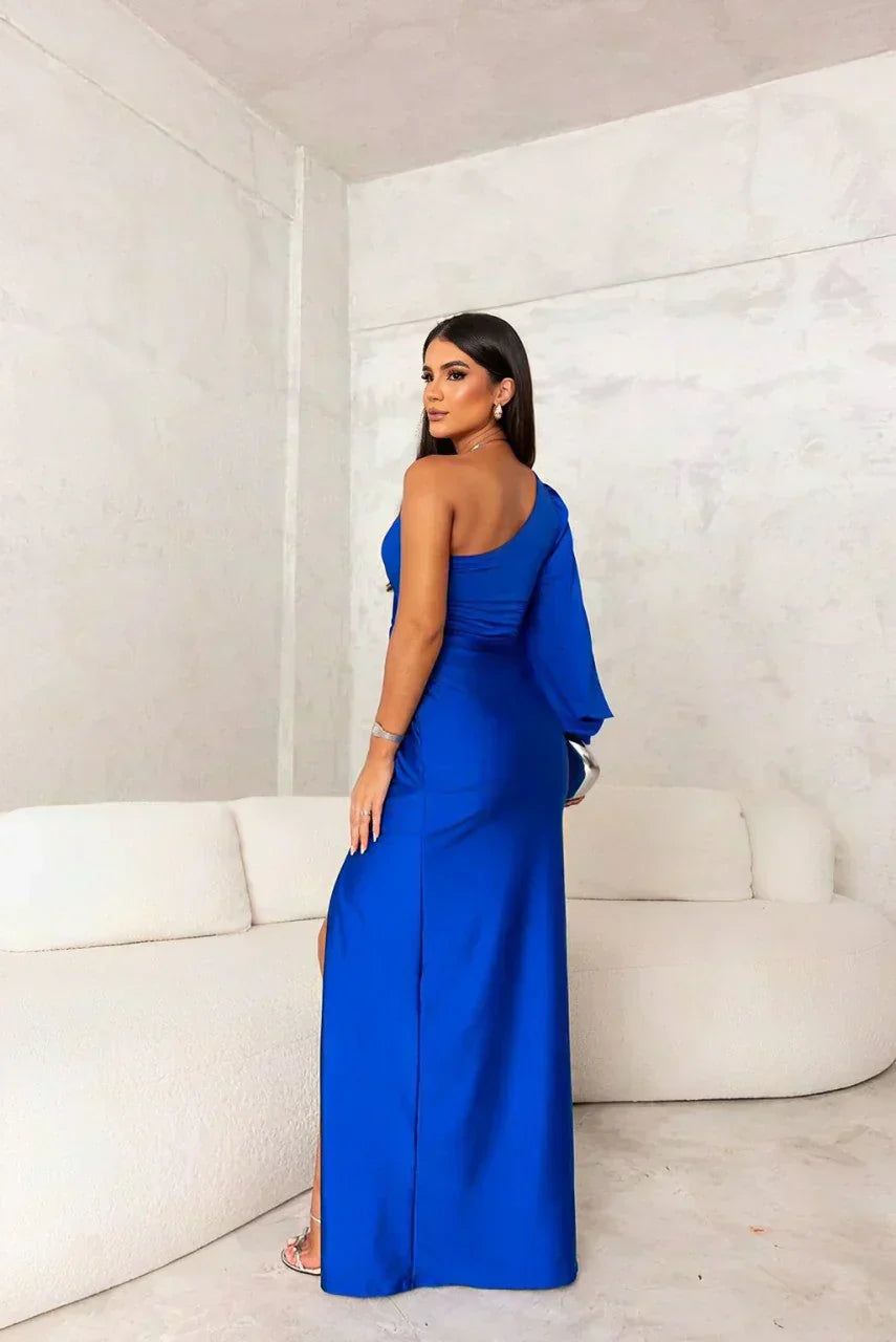 Signe | Kvinder Galla aftenkjole En skuldret Elegant Maxikjole