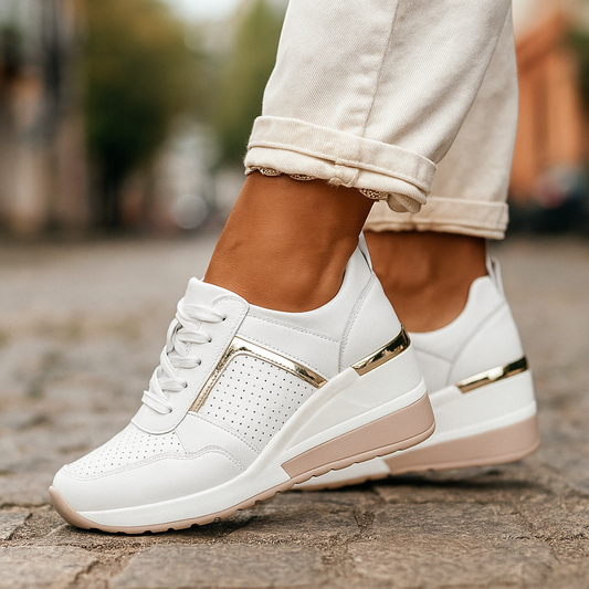 Sofia | Kvinder Sneakers med kilehæl Åndbar Perforering Moderne Stil