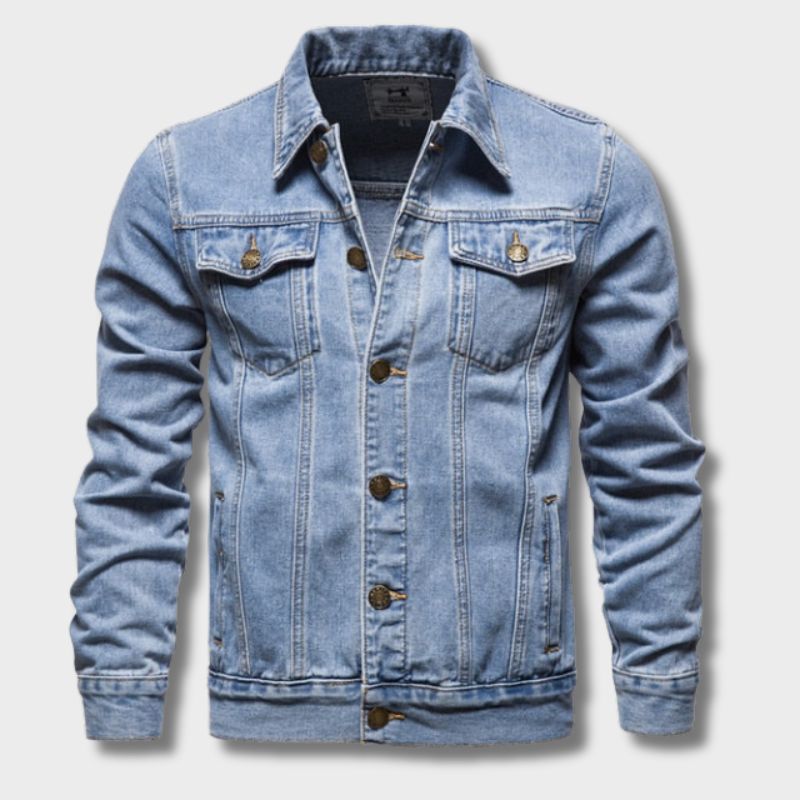Valdemar | Mænd Denimjakke Klassisk Bomuld Casual Pasform