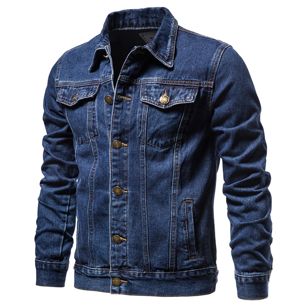 Valdemar | Mænd Denimjakke Klassisk Bomuld Casual Pasform