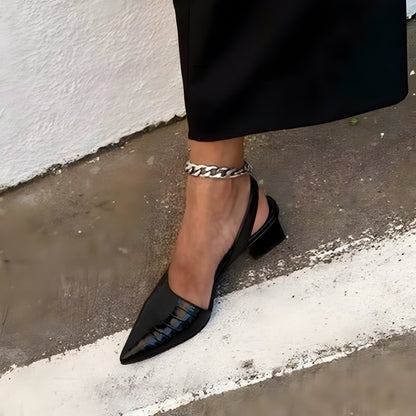 Vayara | Elegante Kvinders Sko med Spids Tå og Blokhæl