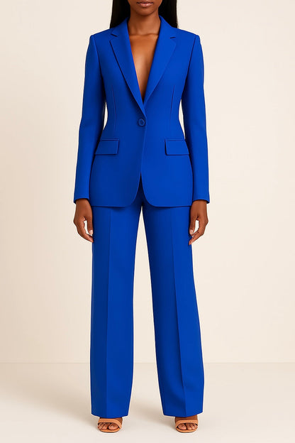 Vibeke | Kvinder Habitset Lang Figursyet Blazer Slankt Snit