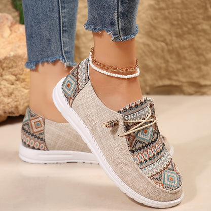 Zayra | Karakterfulde Dame Ergonomiske Sneakers Mønstret