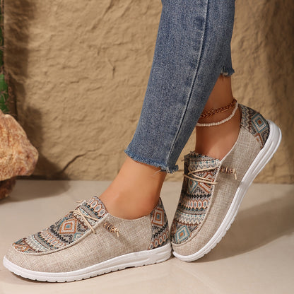 Zayra | Karakterfulde Dame Ergonomiske Sneakers Mønstret