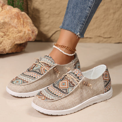Zayra | Karakterfulde Dame Ergonomiske Sneakers Mønstret
