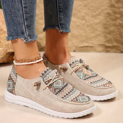Zayra | Karakterfulde Dame Ergonomiske Sneakers Mønstret