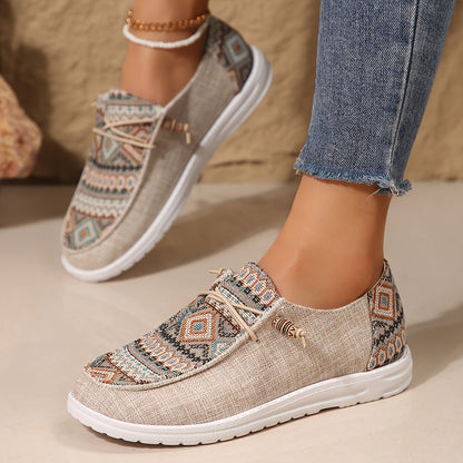 Zayra | Karakterfulde Dame Ergonomiske Sneakers Mønstret