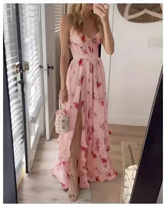 Matilda | Elegante Dame Bryllupsgæstekjole Blomster Snit